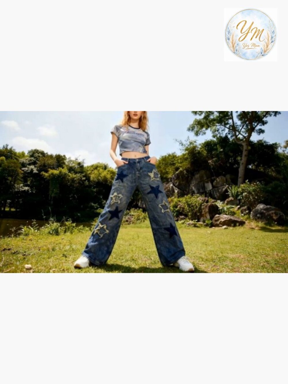 Y2K Baggy Ripped Jeans – Wide Leg Distressed Denim High Waist Streetwear - Picture 7 of 7